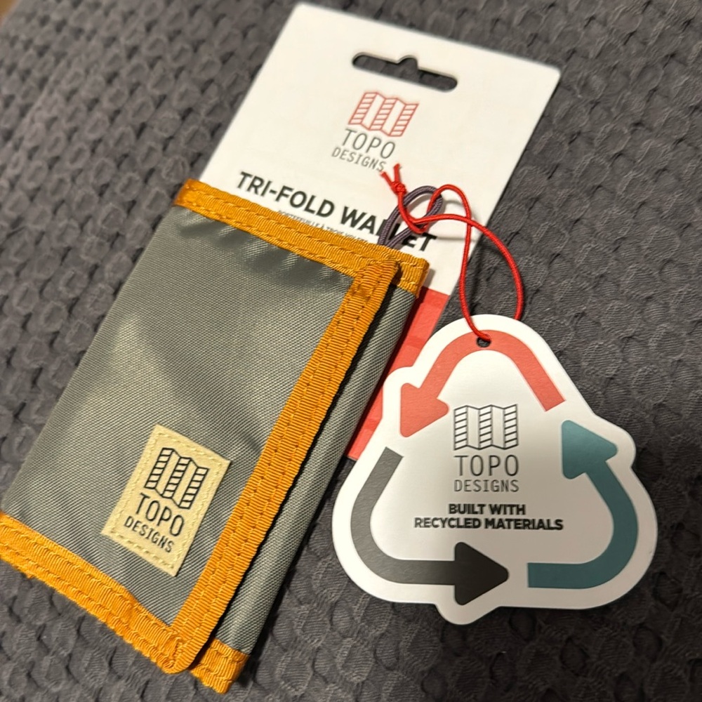 NWT Topo Designs Tri-Fold Wallet